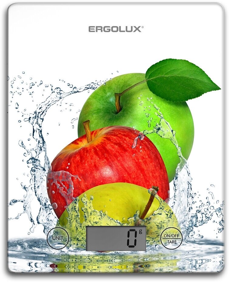 Кухонные электронные весы ERGOLUX ELX-SK02-С01 платформа 5 кг яблоки арт13602