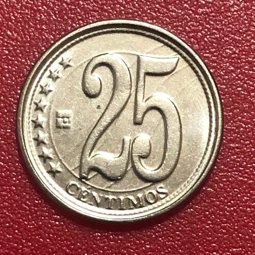 Монета Венесуэла 25 Сентимо 2009 год №5 монета филиппины 25 сентимо 1972