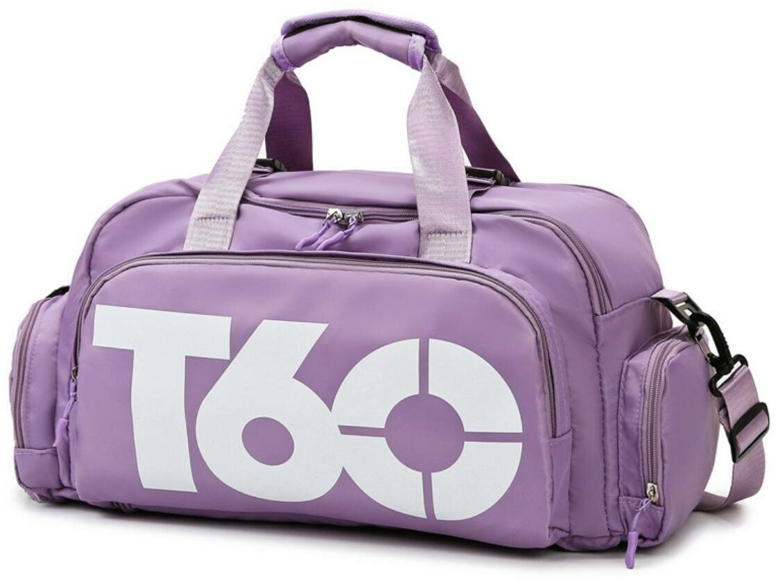 Спортивная сумка дорожный рюкзак 2В1, фиолетовая - фотография № 15