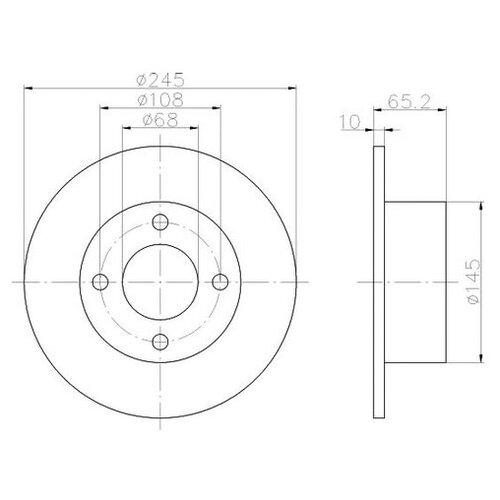 фото Тормозной диск textar 92054300 для audi 100