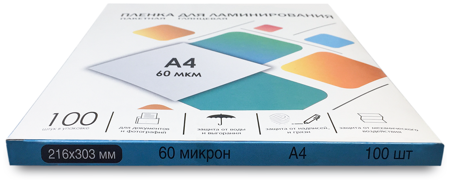 Пленка для ламинирования Гелеос 60 мкм 100шт LPA4-60