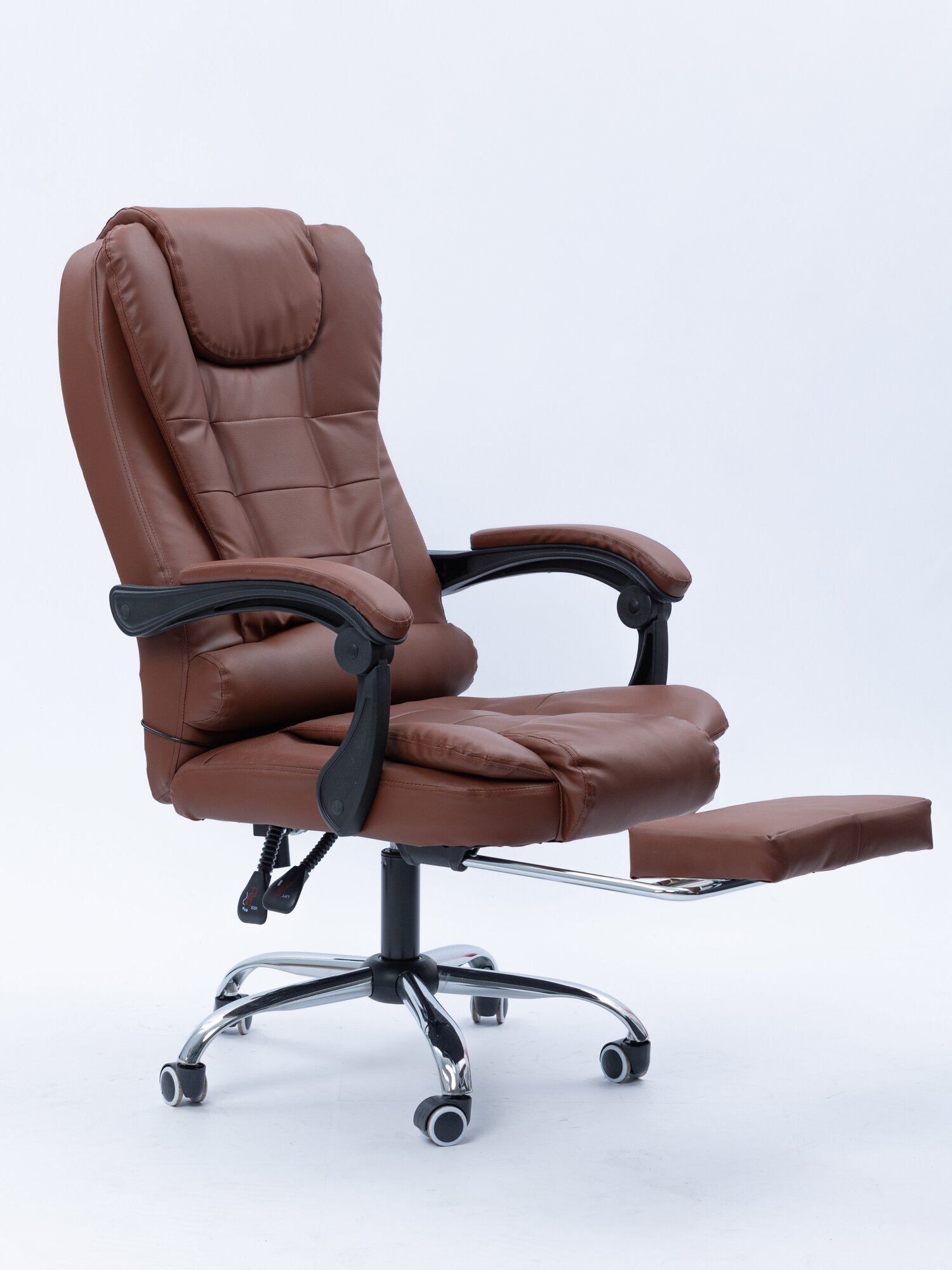 Компьютерное кресло с массажем, цвет: светло-коричневый - фотография № 5