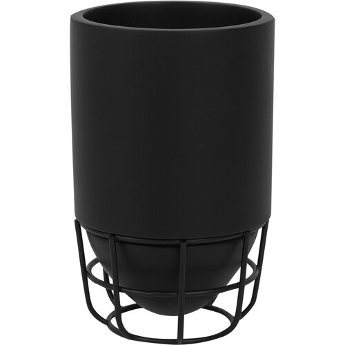 Стакан для зубных щёток, полирезина черный