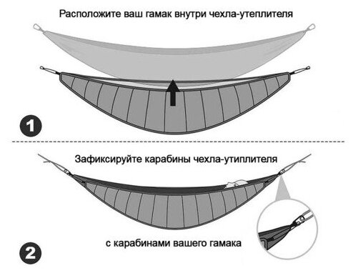 Чехол-утеплитель для гамака (от 0°С) - фотография № 4