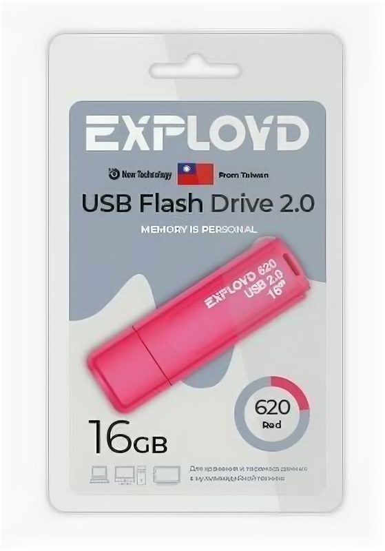 USB флэш-накопитель EXPLOYD EX-16GB-620-Red