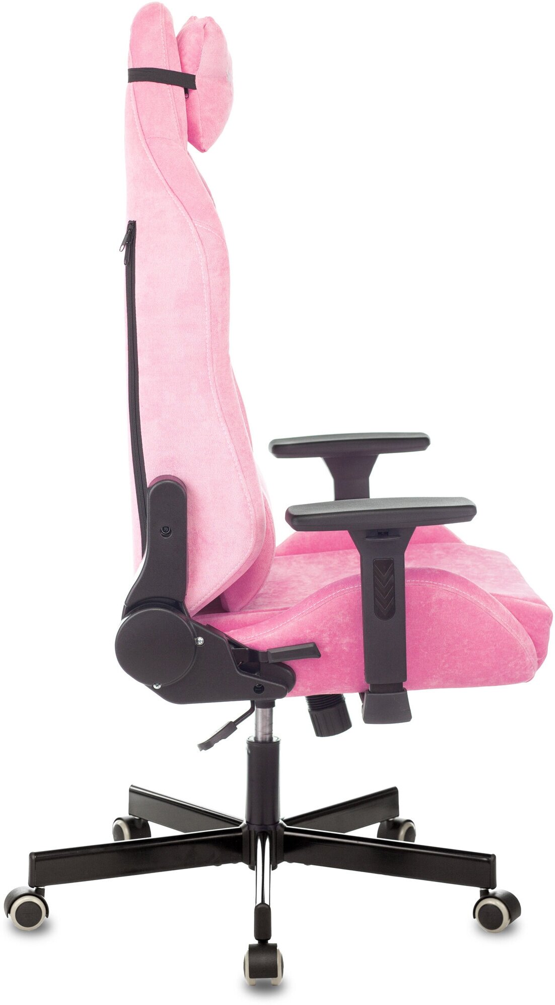 Кресло игровое Knight N1 Fabric розовый Velvet 36 с подголов. крестовина металл KNIGHT N1 PINK - фотография № 12