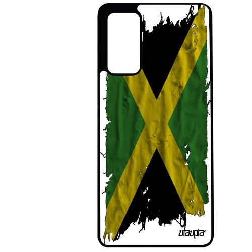 фото Чехол на мобильный galaxy s20fe, "флаг ямайки на ткани" патриот государственный utaupia