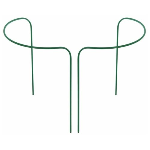 SUI Кустодержатель, d = 40 см, h = 60 см, ножка d = 1 см, металл, набор 2 шт, зелёный