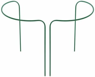 Кустодержатель, d = 40 см, h = 60 см, ножка d = 1 см, металл, набор 2 шт., зелёный