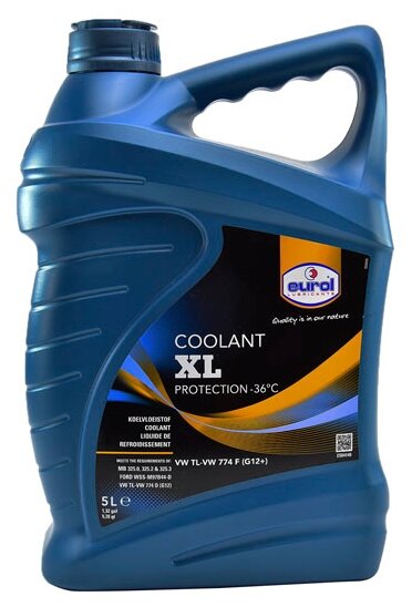 Жидкость охлаждающая (антифриз) Eurol Coolant XL Желтый -36º C, готовый, 5л