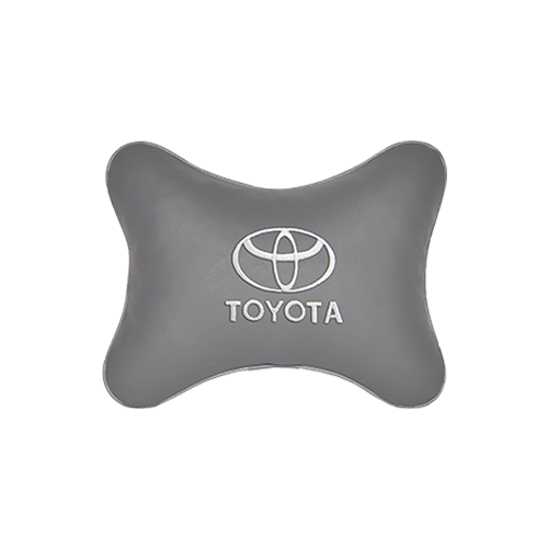 фото Подушка на подголовник экокожа l.grey (белая) toyota vital technologies