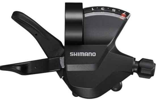 Шифтер Shimano Altus, M315, правый, 7 скоростей, индикатор, трос 2050мм, черный, без упаковки