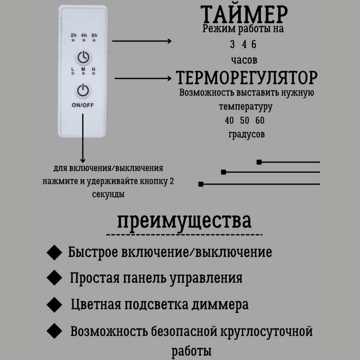 Полотенцесушитель электрический Status Пэк сп 6 80 на 40 , белый, универсальное подключение, таймер - фотография № 7