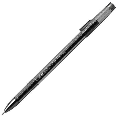Ручка гелевая Erich Krause Gelica, корпус черный, игольчатый узел 0,5 мм, линия 0,4 мм, черная (45472)