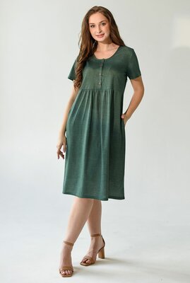 Платье Оптима Трикотаж, размер 46, зеленый