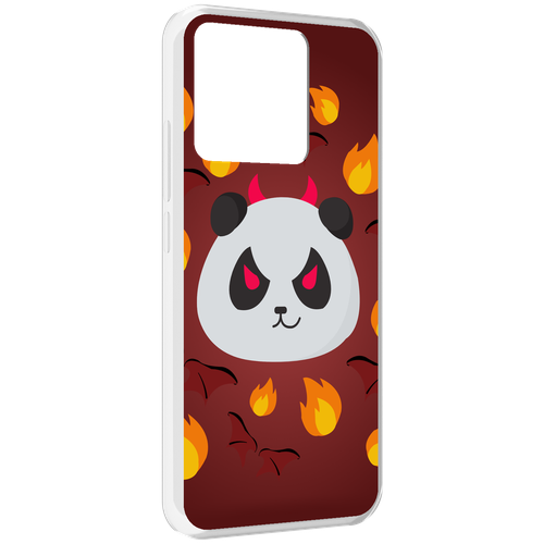 Чехол MyPads огненная-панда для Xiaomi Redmi 10A задняя-панель-накладка-бампер