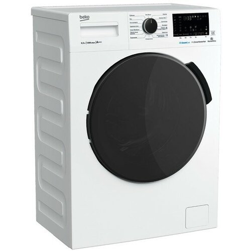 Стиральная машина Beko WSPE 6H616W, класс А, 1200 об/мин, до 6.5 кг, бело-чёрная 7860633