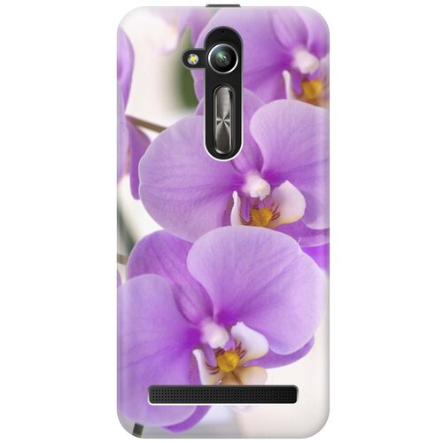 фото Cиликоновый чехол на asus zenfone go (zb500kl) / асус зенфон го (зб500кл) с принтом "сиреневые орхидеи" gosso