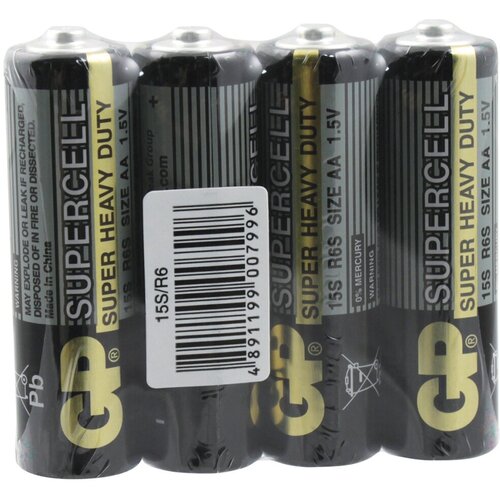 Батарейка GP 15PLEBRA-2S4, типоразмер АА, 4 шт