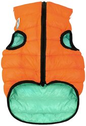 Куртка для собак Collar AiryVest LUMI двусторонняя светящаяся оранжево- салатовая (L65)