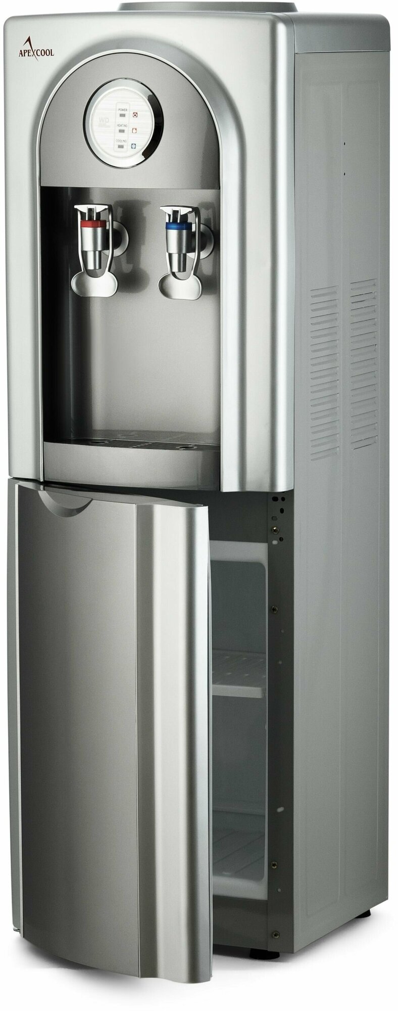 Кулер для воды c холодильником APEXCOOL 95LBE серый с серебром - фотография № 1