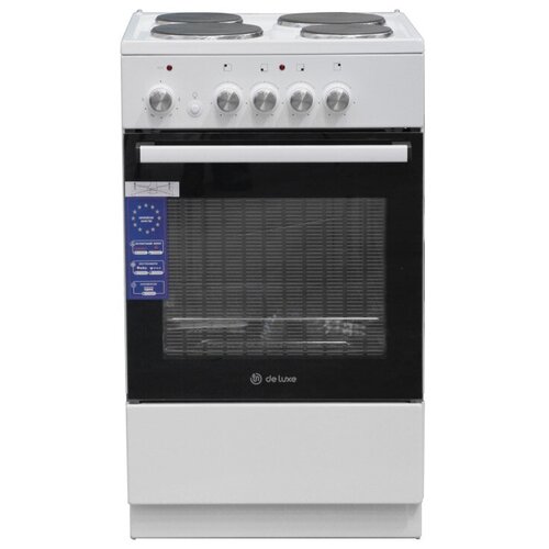 Плита Электрическая De Luxe 500418э белый эмаль без крышки 2321300₽