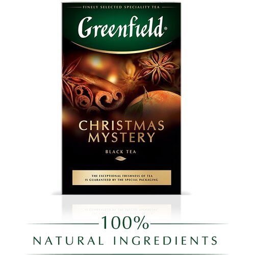 Чай GREENFIELD Christmas Mystery, 100 г, черный с добавками, листовой