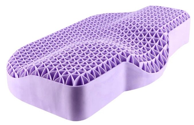 Подушка для шеи TPE фиолетовая, 55*35*10 см, Weaddu - фотография № 1