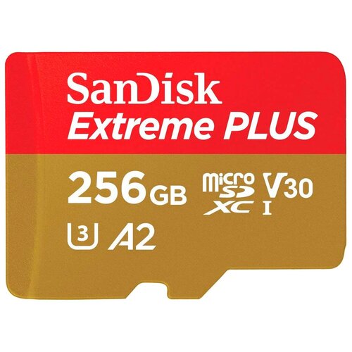 Карта памяти SanDisk microSDXC 256 ГБ Class 10, V30, A2, UHS-I U3, R/W 170/90 МБ/с, 1 шт., черный