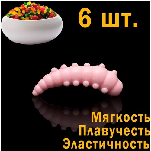 SOOREX, Мягкие, ароматизированные приманки MAJOR 36 mm, Силиконовые приманки со вкусом тутту-фрутти