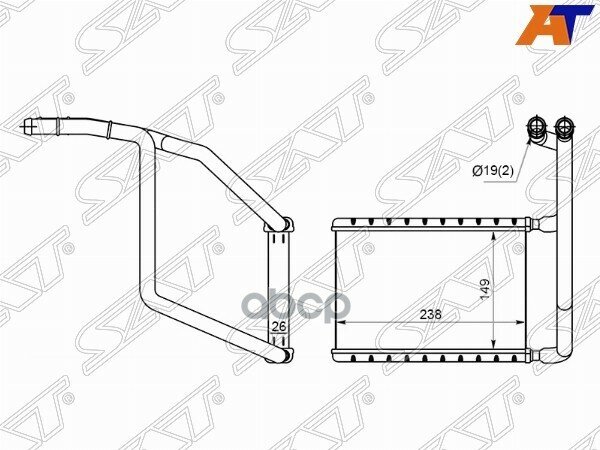 Радиатор Отопителя Салона Ford Transit 14- Sat арт. ST-FDR8-395-0