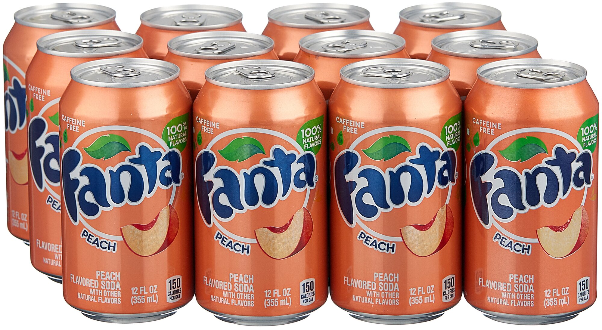 Газированный напиток Fanta Peach со вкусом персика (США), 355 мл (12 шт)