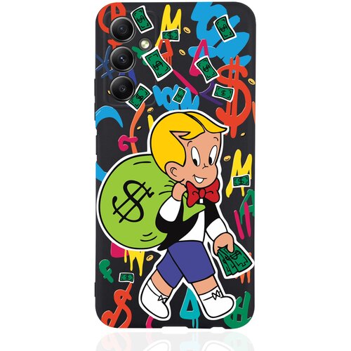 Черный силиконовый чехол MustHaveCase для Samsung Galaxy A34 Monopoly Richie Rich/ Монополи Богатенький Риччи черный силиконовый чехол musthavecase для samsung galaxy s10e monopoly richie rich монополи богатенький риччи для самсунг галакси с10e противоударный