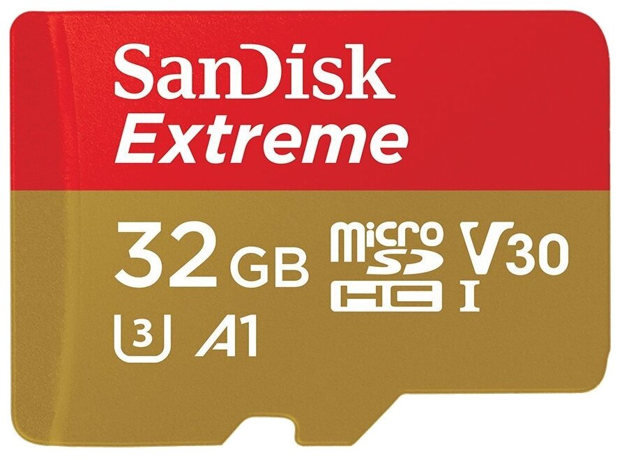 Карта памяти SanDisk Extreme microSDHC Class 10 UHS Class 3 V30 A1