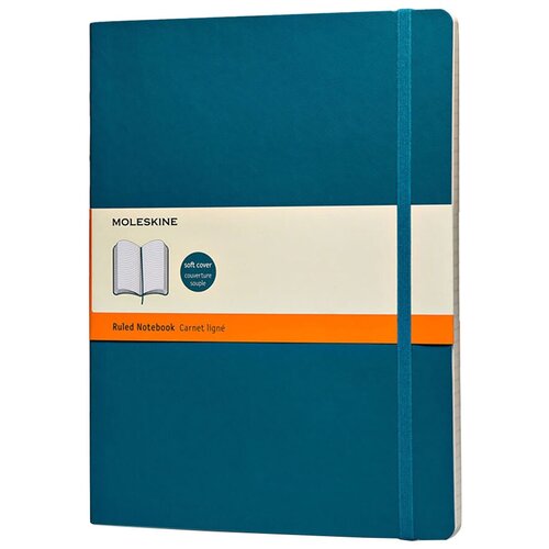 Блокнот Moleskine CLASSIC SOFT QP623B20 XLarge 190х250мм 192стр. нелинованный мягкая обложка синий сапфир