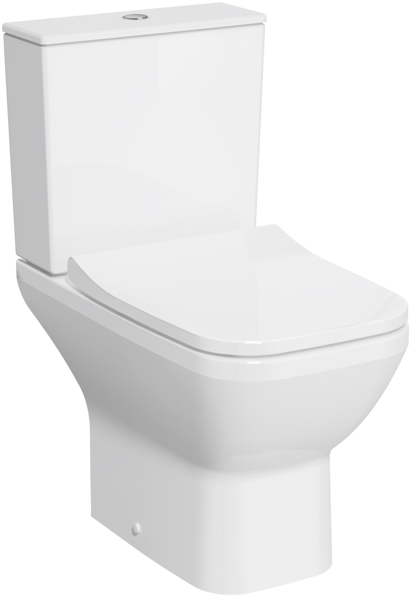 фото Комплект напольного безободкового унитаза VitrA Integra Square Open-Back с тонким сиденьем микролифт, арт.9833B003-7205