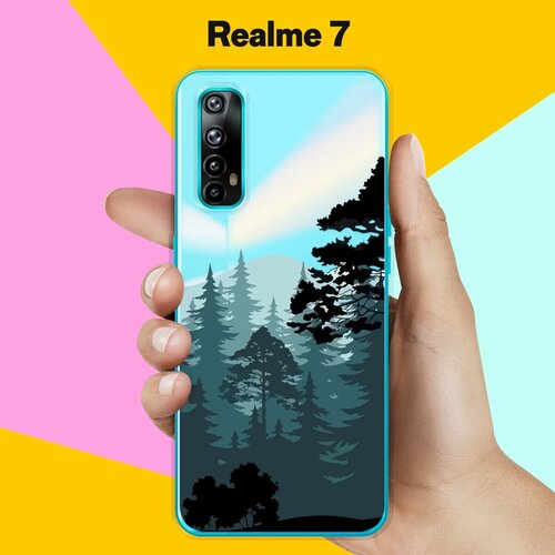 Силиконовый чехол на realme 7 Лес / для Реалми 7 силиконовый чехол на realme 7 кассета для реалми 7