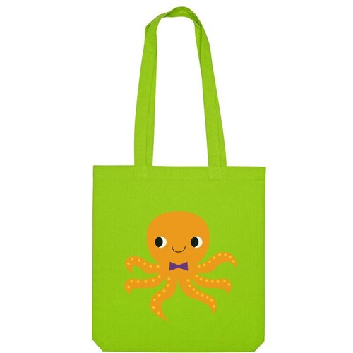 Сумка шоппер Us Basic, зеленый сумка забавный осьминог красный