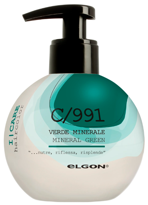 Elgon оттеночный крем-кондиционер для волос I-Care C/991 Mineral Green, Зеленый минерал, 200 мл