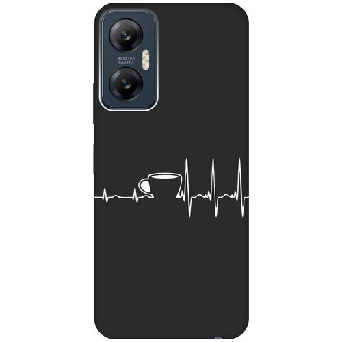 Матовый чехол Coffee Cardiogram W для Infinix Hot 20 5G / Инфиникс Хот 20 5Г с 3D эффектом черный матовый чехол avo gymnastic для infinix hot 20 5g инфиникс хот 20 5г с 3d эффектом черный