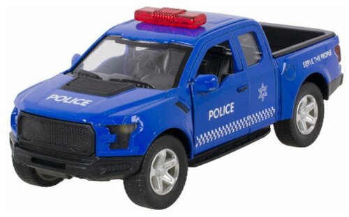 Игрушка инерционная Машина металлическая пикап Полиция, открываются двери, звук, свет, CLM-31K