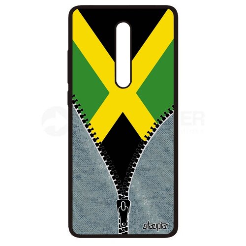 фото Чехол на redmi k20, "флаг ямайки на молнии" туризм патриот utaupia