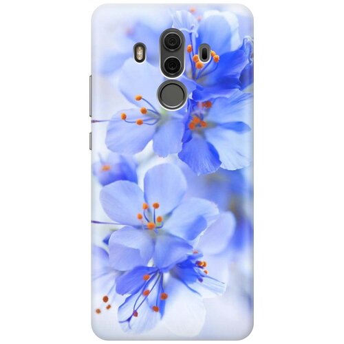 фото Cиликоновый чехол на huawei mate 10 pro / хуавей мейт 10 про с принтом "лазурные орхидеи" gosso
