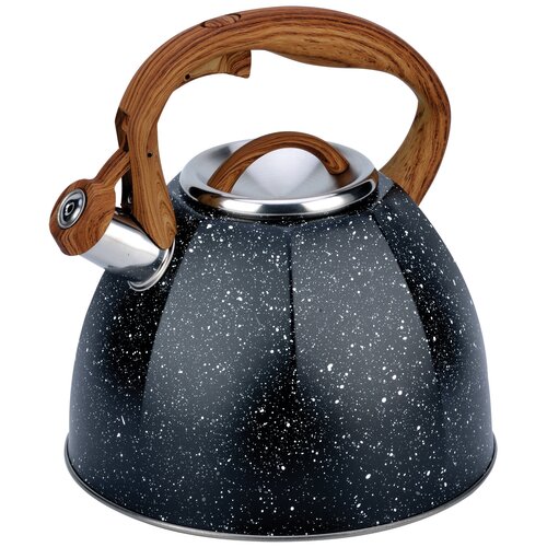 фото Чайник металлический rainstahl rs - 7698-40, объем 4,0л. цвет: черный