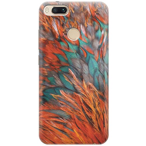 фото Gosso ультратонкий силиконовый чехол-накладка для xiaomi mi a1 с принтом "разноцветные перья"