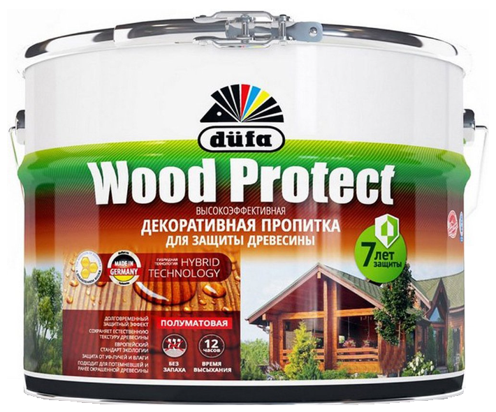 Пропитка защитная Wood Protect, дуб, 10 л Dufa Н0000007173