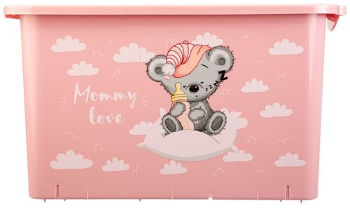 Контейнер BEROSSI Mommy love 15 л (АС 491), 15 л, 24.1х39.6х23.2 см, нежно-розовый