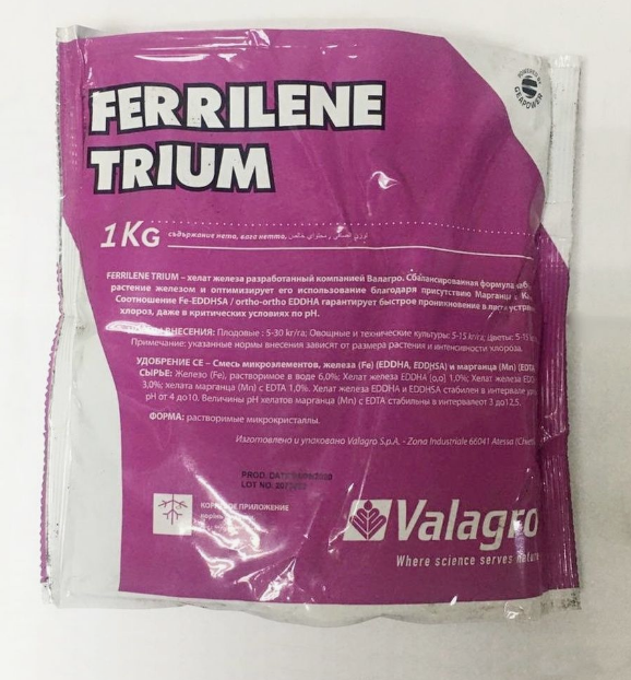 Удобрение Хелат железа Феррилин Триум (Ferrilene Trium) Valagro 1кг - фотография № 7