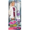 Кукла Toys Lab Ася Городской стиль Блондинка в полосатом платье и белой шубке, 28 см, 35067 - изображение