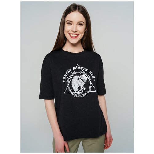 фото Футболка с кор.рукавом твое 78529 размер xs, черный меланж, women